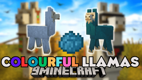 Colourful Llamas Mod (1.20.4, 1.19.4) – Dye, Shear, and Feast! Thumbnail