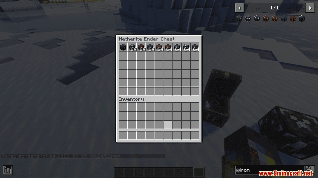 Iron Ender Chests Mod (1.20.6, 1.20.1) - Advanced Ender Chest 4