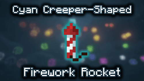 Cyan Creeper-Shaped Firework Rocket – Wiki Guide Thumbnail