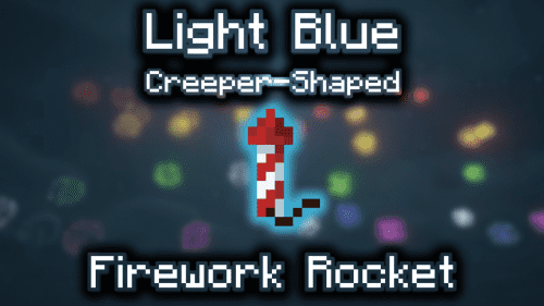Light Blue Creeper-Shaped Firework Rocket – Wiki Guide Thumbnail