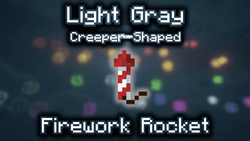 Light Gray Creeper-Shaped Firework Rocket – Wiki Guide Thumbnail