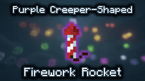 Purple Creeper-Shaped Firework Rocket – Wiki Guide Thumbnail
