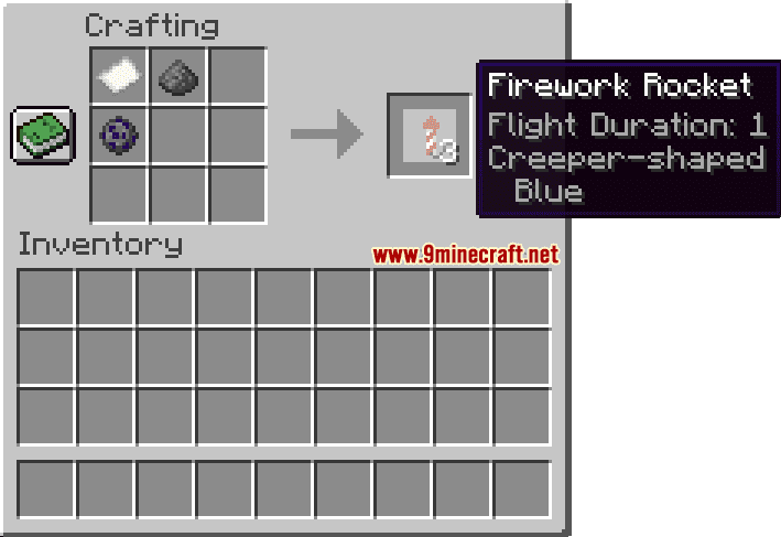 Blue Creeper-Shaped Firework Rocket - Wiki Guide 6