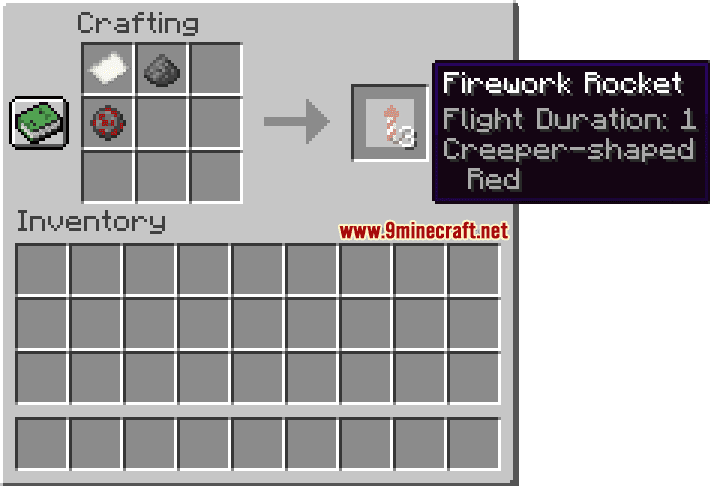 Red Creeper-Shaped Firework Rocket - Wiki Guide 6