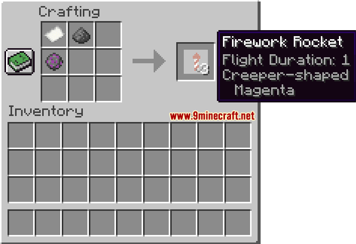 Magenta Creeper-Shaped Firework Rocket - Wiki Guide 6