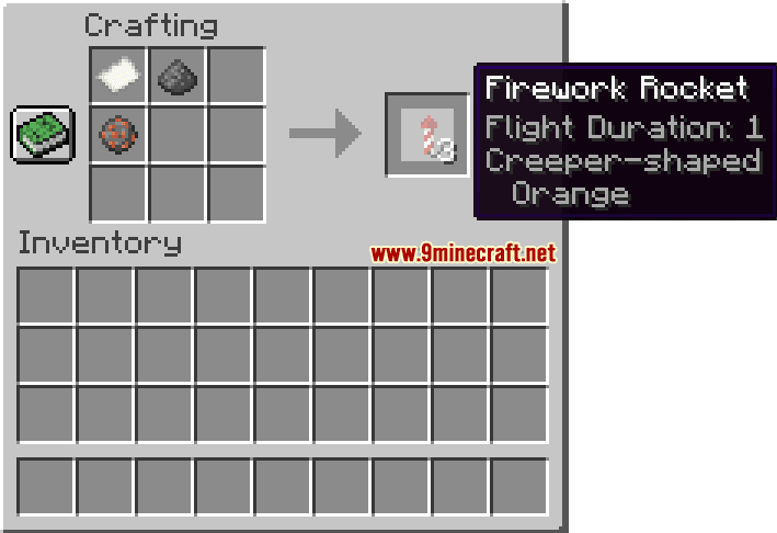 Orange Creeper-Shaped Firework Rocket - Wiki Guide 6