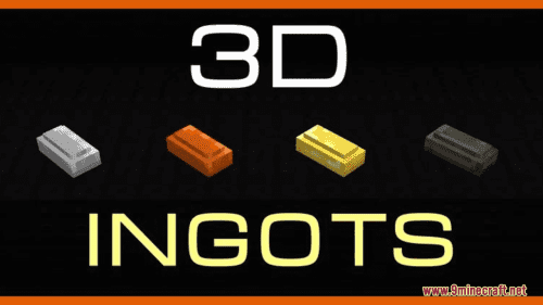 3D Ingots Resource Pack (1.20.6, 1.20.1) – Texture Pack Thumbnail