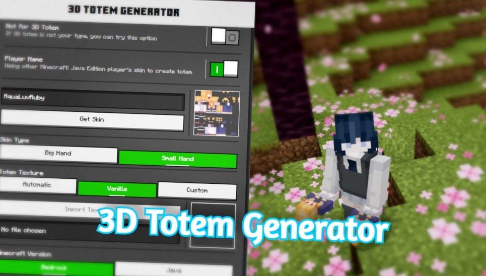 3D Totem Generator Addon (1.20) - MCPE/Bedrock Mod 1