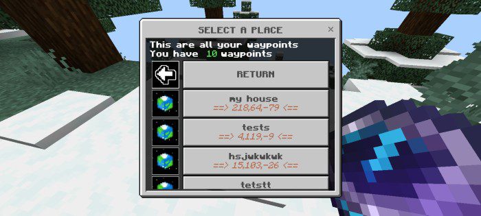 Advanced Waypoint Addon (1.20) - MCPE/Bedrock Mod 6