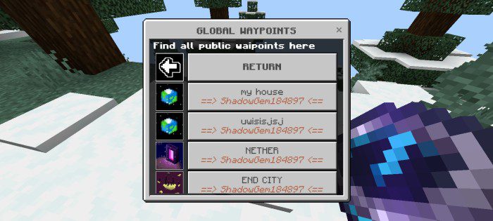 Advanced Waypoint Addon (1.20) - MCPE/Bedrock Mod 7