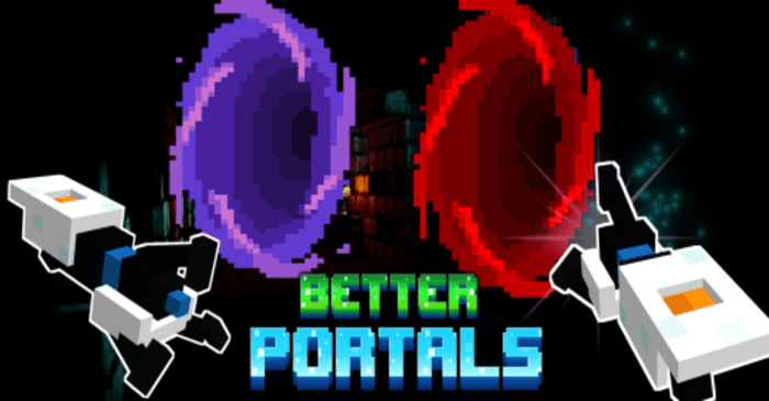 Better: Portal Guns Addon (1.20, 1.19) - MCPE/Bedrock Mod 1