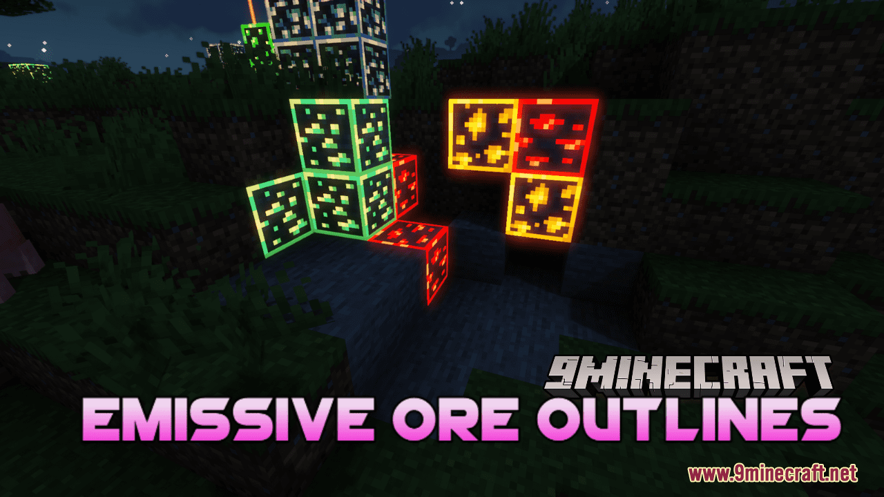 Emissive Ore Outlines Resource Pack (1.20.6, 1.20.1) - Texture Pack 1