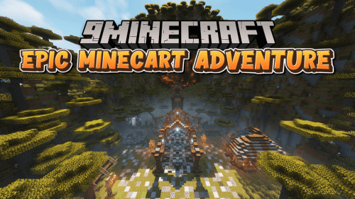 Epic Minecart Adventure Map (1.21.1, 1.20.1) – Minecart Odyssey Thumbnail