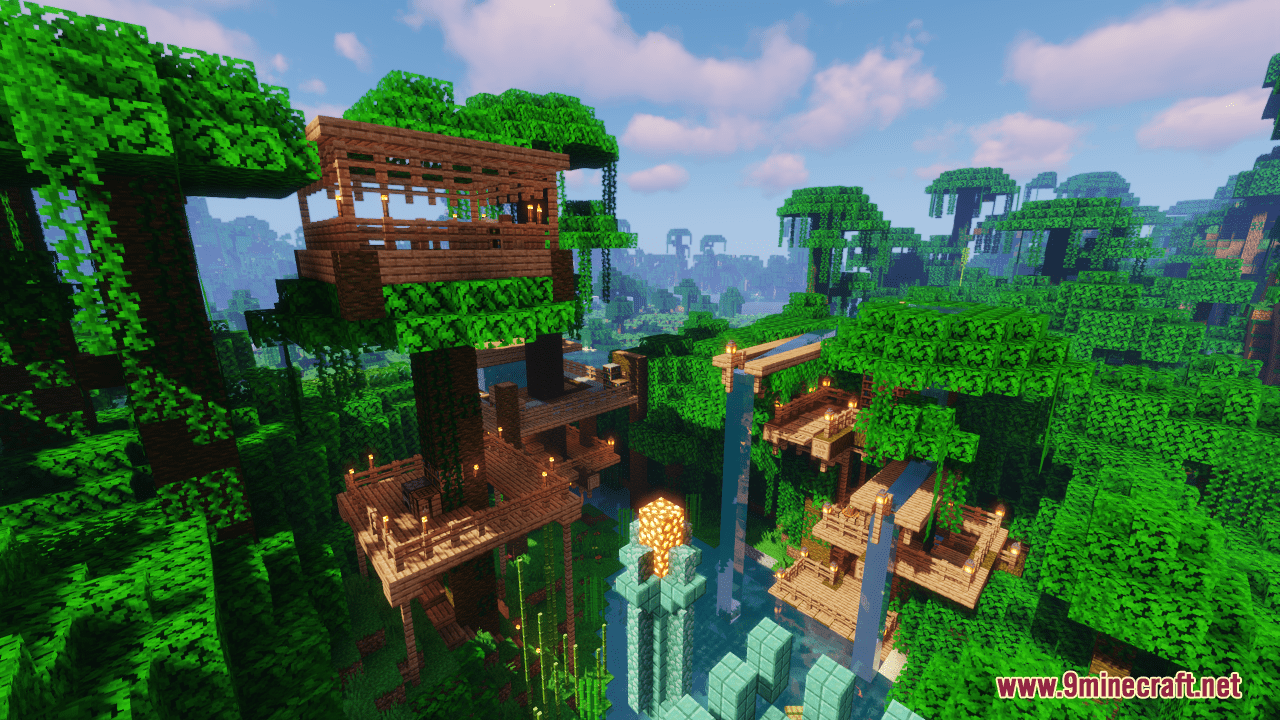 Extravagant Jungle Treehouse Map (1.21.1, 1.20.1) - Explore the Lush Wilderness 2