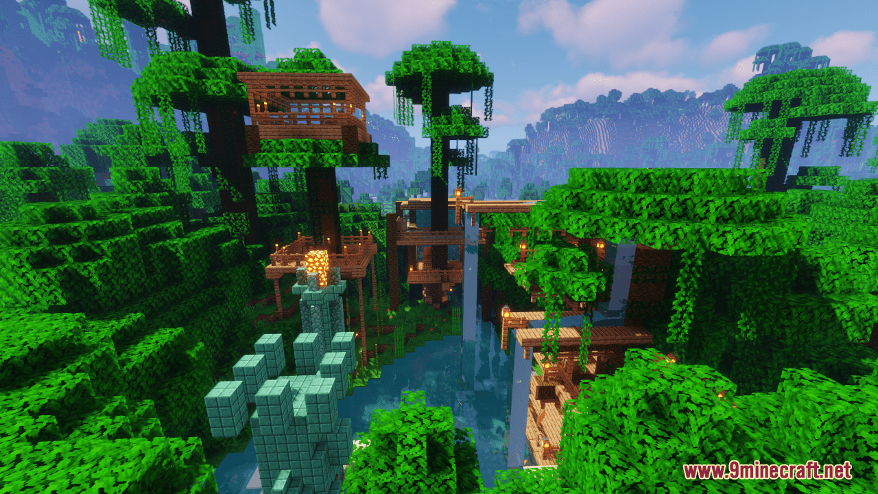 Extravagant Jungle Treehouse Map (1.21.1, 1.20.1) - Explore the Lush Wilderness 11