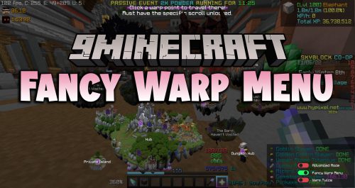 Fancy Warp Menu Mod (1.8.9) – A Prettier Warp Menu Thumbnail