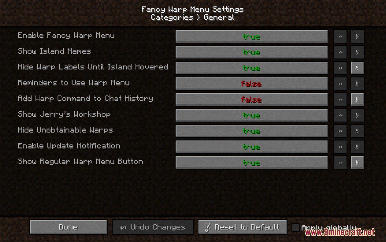 Fancy Warp Menu Mod (1.8.9) - A Prettier Warp Menu 4