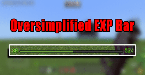 Flat Oversimplified EXP Bar Texture Pack (1.20, 1.19) – MCPE/Bedrock Thumbnail