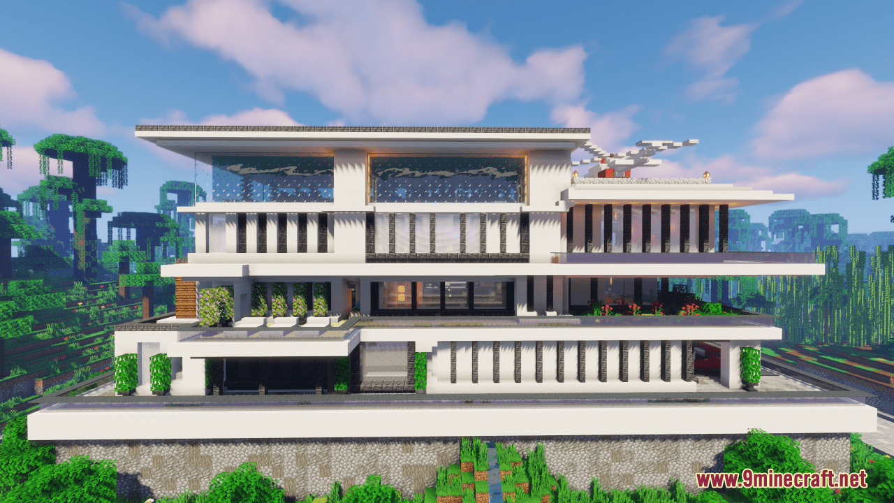 Giant Modern House Map (1.21.1, 1.20.1) - A Minecraft Architectural Gem 8