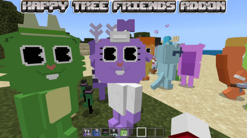 Happy Tree Friends Addon (1.19) – MCPE/Bedrock Mod Thumbnail