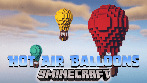 Hot Air Balloons Data Pack (1.20.2, 1.19.4) – Moving Base In Minecraft! Thumbnail