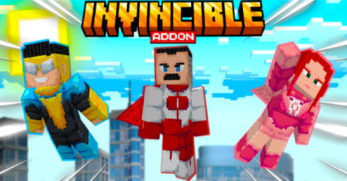 Invincible Addon (1.20, 1.19) – MCPE/Bedrock Superhero Mod Thumbnail
