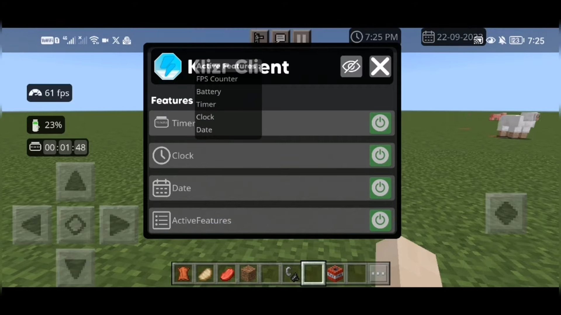 Klizr Client (1.20) - FPS Counter, Clock, Battery 7