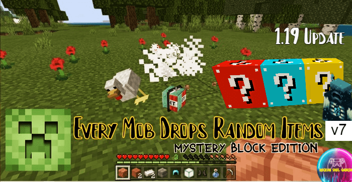 Minecraft But Every Mob Drop Random Item Mystery Addon (1.20) 2