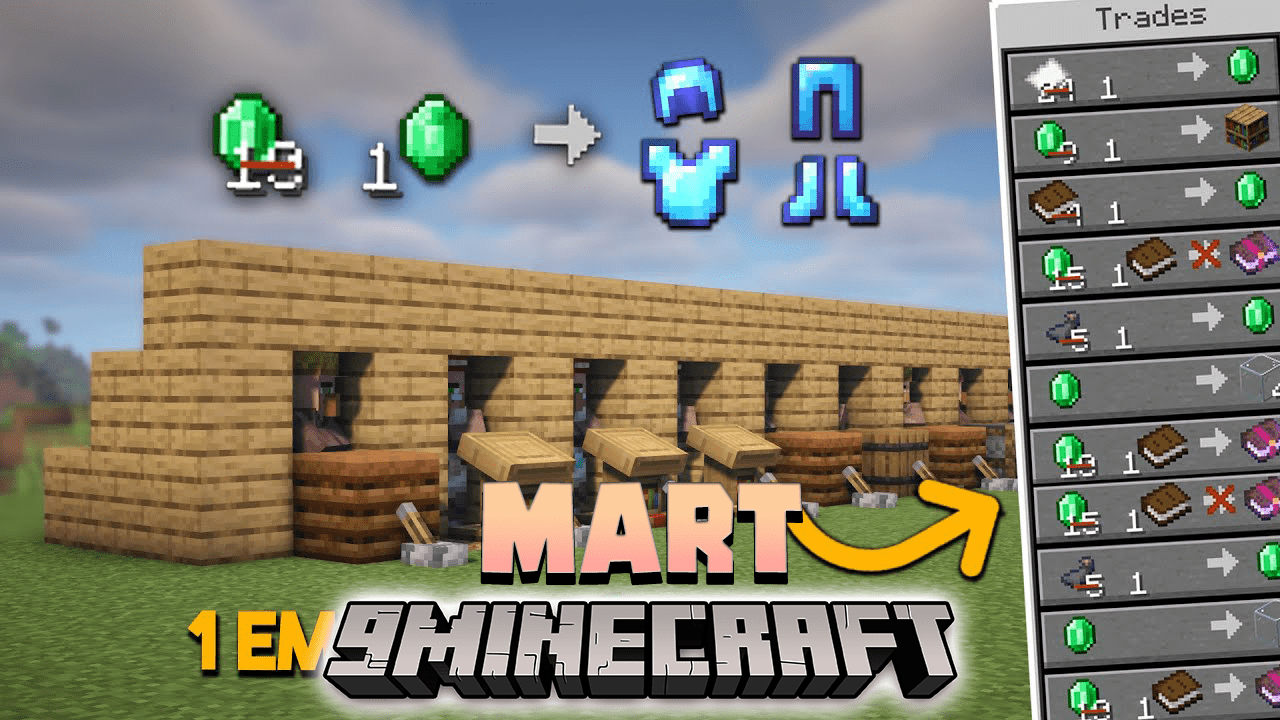 Minecraft Mart Data Pack (1.20.2, 1.19.4) - Forge An Economic Empire With Gems! 1