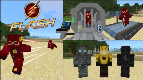 The Flash Addon (1.20, 1.19) – MCPE/Bedrock SuperHero Mod Thumbnail