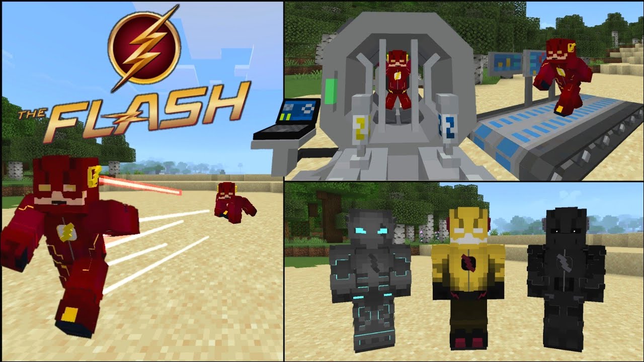 The Flash Addon (1.20, 1.19) - MCPE/Bedrock SuperHero Mod 1