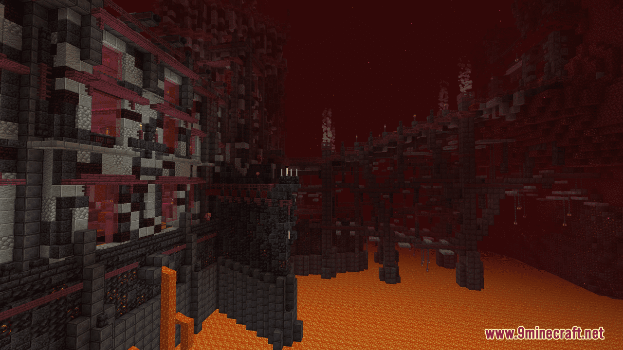 Nether Base Fortress Map (1.21.1, 1.20.1) - Forging Fiery Fantasies 3