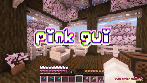 Pink GUI + Bunny HUD Resource Pack (1.20.6, 1.20.1) – Texture Pack Thumbnail