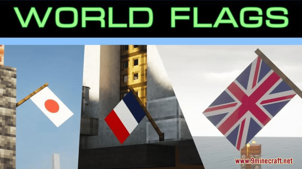 Realistic World Flags Resource Pack (1.20.6, 1.20.1) - Texture Pack 1