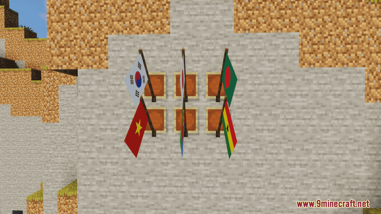 Realistic World Flags Resource Pack (1.20.6, 1.20.1) - Texture Pack 13