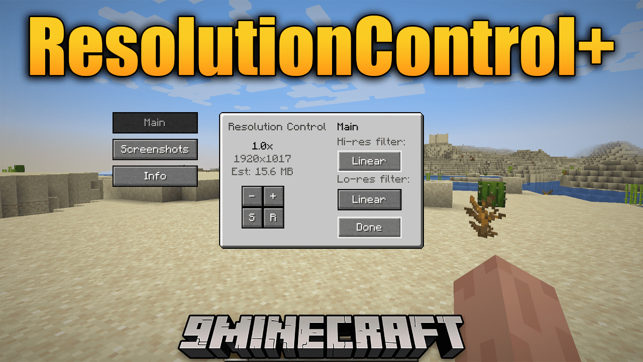 Resolution Control Plus Mod (1.20.6, 1.20.1) - Customizing Minecraft's Visuals 1