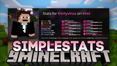 SimpleStats Mod (1.8.9) – In-game Stats Viewer for Skyblock Thumbnail