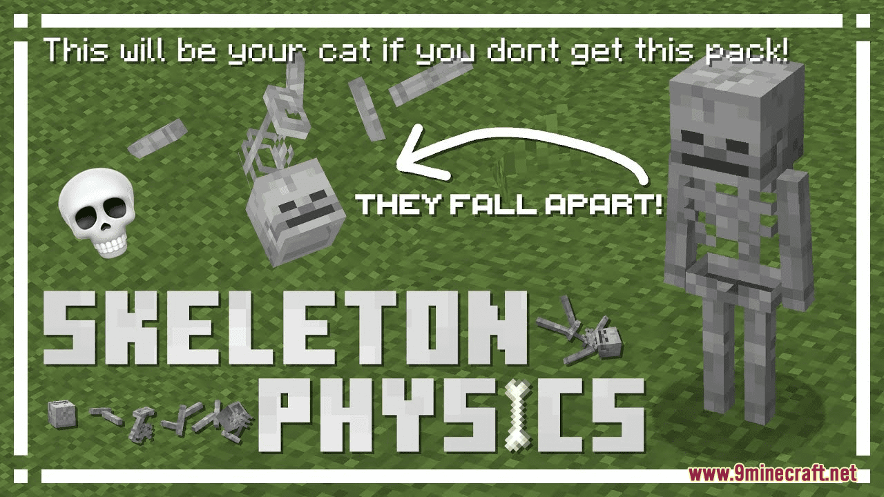 Skeleton Physics Resource Pack (1.20.6, 1.20.1) - Texture Pack 1