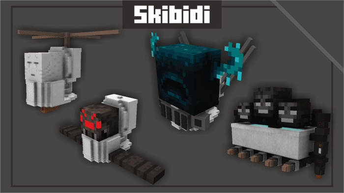 Skibidi Mobs Texture Pack (1.20, 1.19) - MCPE/Bedrock 4