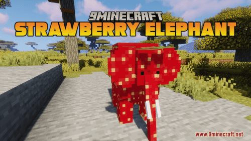 Strawberry Elephant Resource Pack (1.20.6, 1.20.1) – Texture Pack Thumbnail