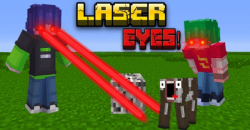 Super Laser Eyes Addon (1.20, 1.19) – MCPE/Bedrock Mod Thumbnail