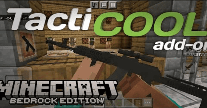 TactiCOOL Addon (1.20, 1.19) - MCPE/Bedrock Firearms Mod 1