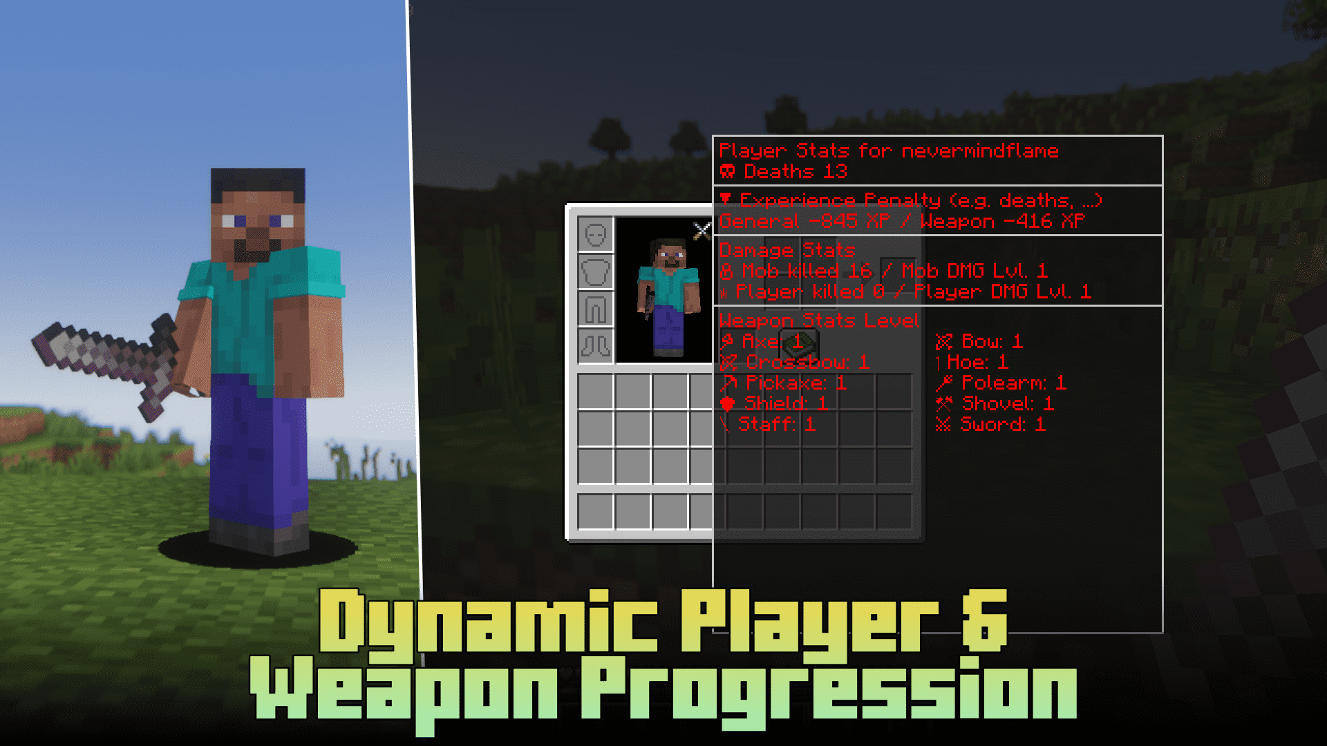 Dynamic Player and Weapon Progression/Difficulty Mod (1.20.4, 1.19.4) 1