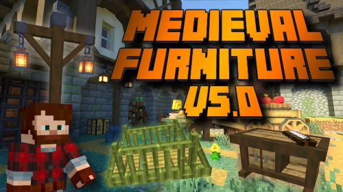 Medieval Furniture Addon (1.20, 1.19) – MCPE/Bedrock Mod Thumbnail