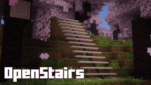 OpenStairs Mod (1.20.1, 1.19.2) – Slim, Minimalist Stairs Thumbnail