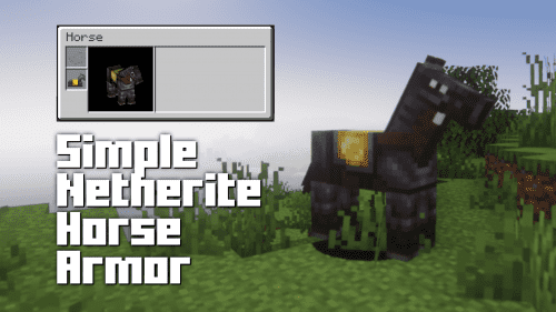 Simple Netherite Horse Armor Mod (1.21.1, 1.20.1) – Protect Your Beloved Horse Thumbnail