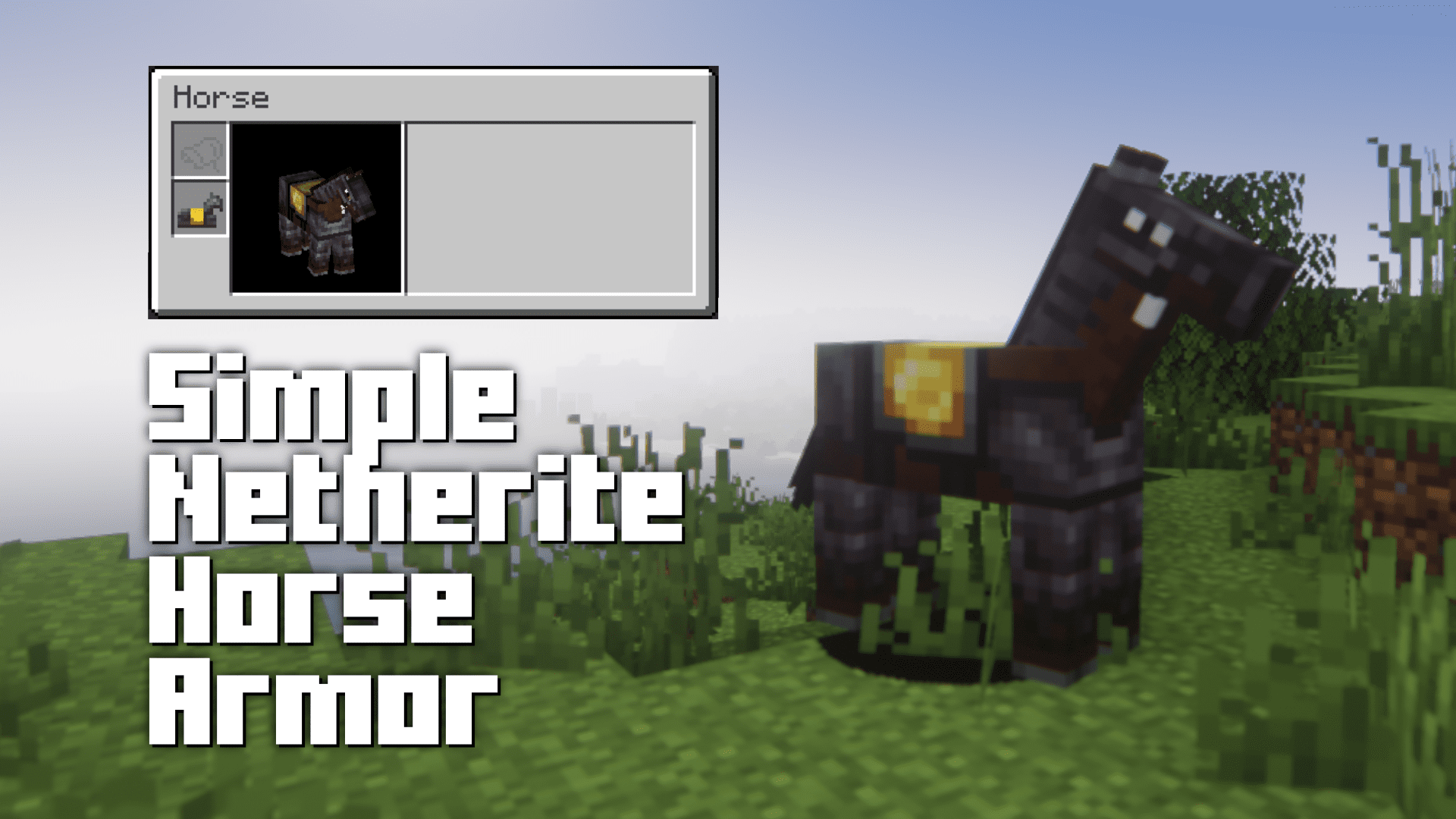 Simple Netherite Horse Armor Mod (1.20.4, 1.19.3) - Protect Your Beloved Horse 1