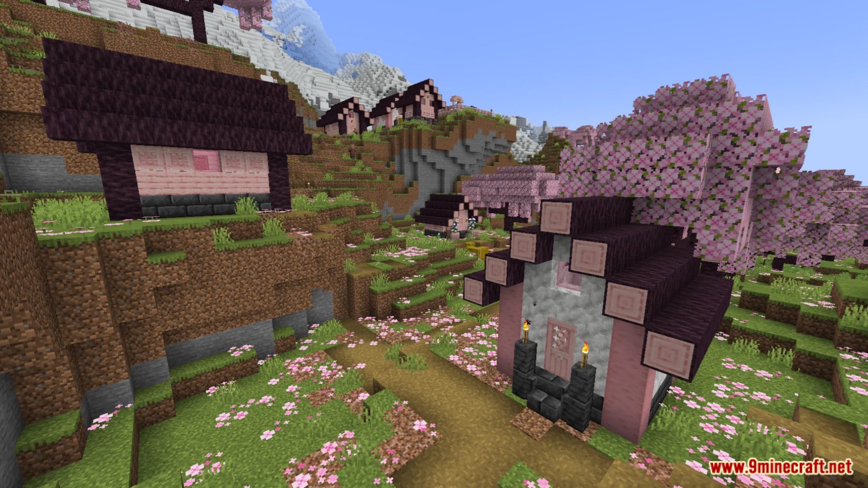 Vanilla Cherry Villages Data Pack (1.20.2, 1.19.4) - Blossom In A New Minecraft World! 3