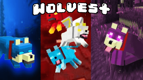 Wolves+ Addon (1.20) – MCPE/Bedrock Mod Thumbnail