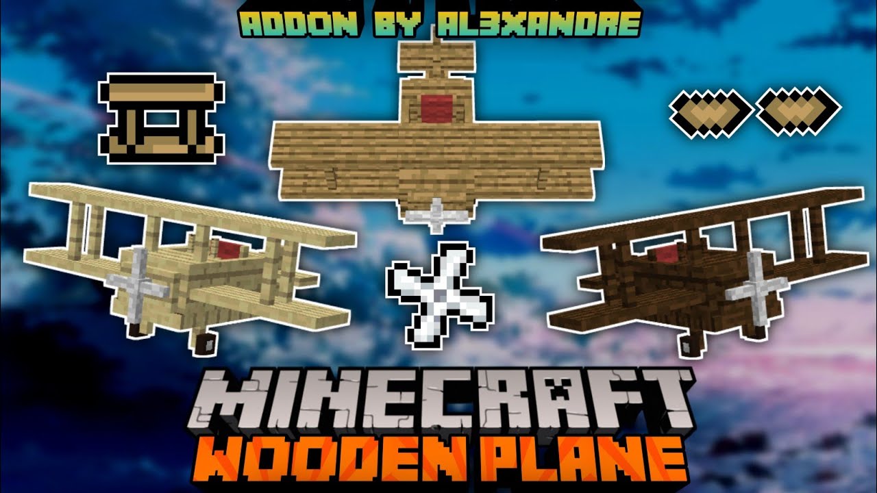 Wooden Plane Addon (1.20, 1.19) - MCPE/Bedrock Mod 1